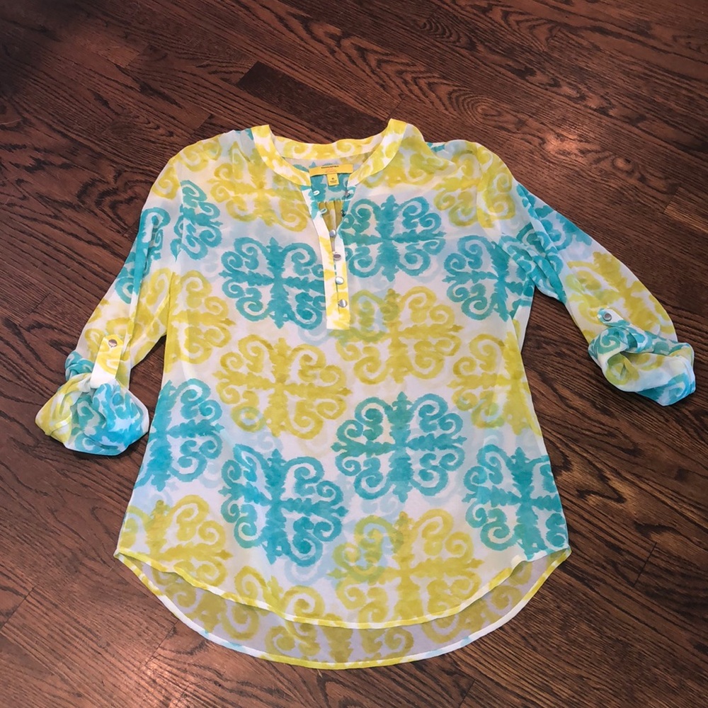 Milly for banana republic printed top sz 6